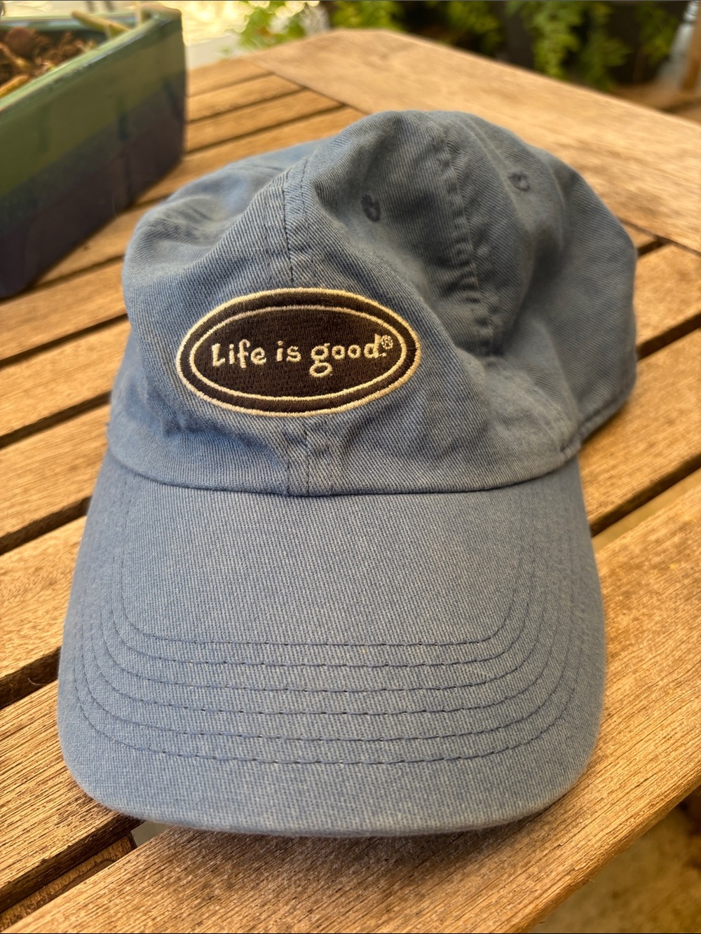 Life Is Good Blue Logo Baseball Cap